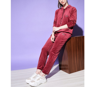 Conjunto de chándal de terciopelo de alta calidad para hombre y mujer, chaquetas de chándal con cremallera de 2 piezas, chándal de terciopelo, chándal Unisex, novedad - Product Image 5