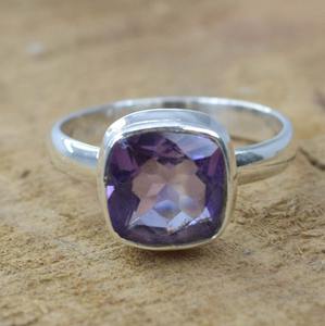 Anillo amatista piedra preciosa 925 plata esterlina sólida clásico mejor diseño hecho a mano 925 Plata estampada joyería de plata de moda - Product Image 2