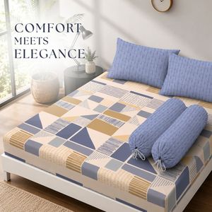 High Quality Minimalist Modern Microfiber <b>Fitted</b> Bed <b>Sheet</b> Set 160×200×20 cm Cooling Breathable <b>Printed</b> Bedding Set - Product Image 4