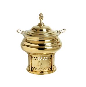 จานร้อนชุบทองทำจากทองเหลืองจานร้อนสำหรับงานเลี้ยงงานแต่งงานจานร้อนทำจากทองเหลือง - Product Image 5