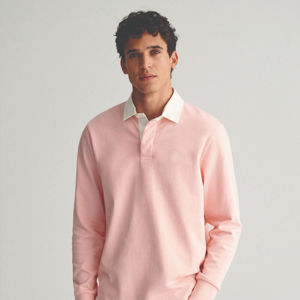 <b>Men's</b> Fashionable <b>Long</b> <b>Sleeve</b> Polo Rugby <b>Shirt</b> - Durable, Comfortable, and Ideal for <b>Casual</b> Outfits and Rugby - Product Image 2