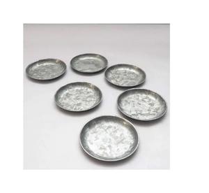 Lot de 6 sous-verres en métal galvanisé pour la maison et la cuisine, pendaison de crémaillère et cadeaux de mariage, tapis et tampons - Product Image 1