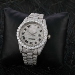 Moissanite Diamond Iced Out Hiphop Bling Bust Down Watch Precio al por mayor Proveedor exportador Best Seller Joyería fina - Product Image 6