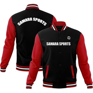 Wholesale Heat Transfer logo Design Varsity <b>Jackets</b> Custom Unisex <b>Baseball</b> <b>Jacket</b> <b>Men</b> Casual Plain Cotton Letterman Winter - Product Image 1