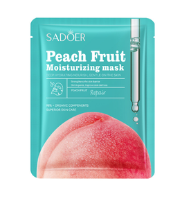 Lot de 10 masques faciaux fonctionnels à la pêche Sadoer pour la beauté - Product Image 1