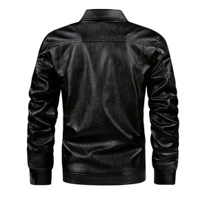 Classic Men Leather <b>Jacket</b> High Quality Genuine Leather Design Perfect For Parties <b>Travel</b> And Everyday Stylish Wear - Product Image 2