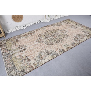 Tapis Patchwork Classique en Laine Vintage Beige Marron (4.3X9 Ft) pour Salon Chambre Chambre Adolescent avec Motif de Couloir Oriental - Product Image 2