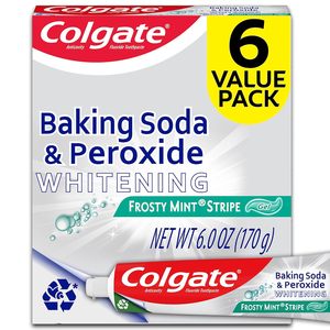 Colgate Baking Soda and Peroxide Whitening <b>Toothpaste</b>, Frosty Mint, 6 Ounce Tube, 6 Pack - Product Image 1