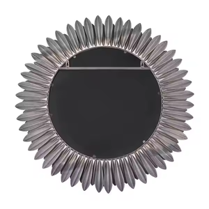 Round Shaped Shaped with Metal Framed <b>Wall</b> <b>Mirror</b> Metal Frame Design <b>Art</b> Home Decor Carefully Packed - Product Image 3