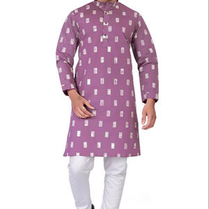 Ensemble Kurta Pyjama en coton pour homme, design vintage, qualité export, nouveau modèle, pour fêtes et mariages royaux, utilisations pour les fêtes, 2026 - Product Image 1