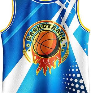 Maillot de basketball personnalisable imprimé pour homme, sans manches, col en V, coupe athlétique, 100 % polyester, respirant et anti-humidité - Product Image 2