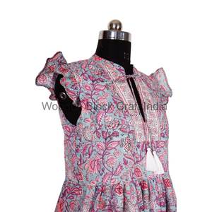 Vestido Midi sin Mangas de Verano para Mujer, Estilo Elegante, 100% Algodón, Estampado Floral, Impresión Digital Ecológica, Cómodo para Fiestas, Venta al por Mayor - Product Image 5