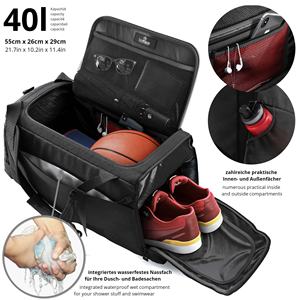 Bolsas de Gimnasio a Precio de Fábrica, Correa de Hombro Ajustable, Bolsa Deportiva de Viaje, Bolsa de Gimnasio con Compartimento para Zapatos, Hecha en Sialkot - Product Image 2