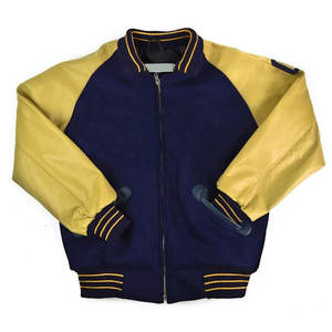 Veste universitaire réversible jaune à broderies sur le devant, écologique, vente en gros, prix bas, ODM, pour hommes, hiver - Product Image 1