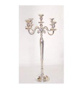 Top Selling Candelabra Nickel Plated Wedding Party Centerpiece Decors Handmade <b>Candlestick</b> Holder for Sale - Product Image 2