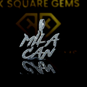<b>Iced</b> <b>Out</b> <b>Chain</b> With Custom Pendant 18K Rose Gold S925 Sterling Silver Hip Hop Pendant Vvs Moissanite Pendant for Men & Women - Product Image 4