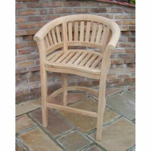 Silla de bar de media luna de madera de teca de jardín de lujo en cafetería, muebles de restaurante, muebles de jardín para el hogar con sillas de Bar de madera de teca - Product Image 4
