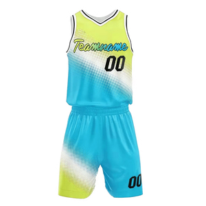 ชุดบาสเก็ตบอลพิมพ์ลายดิจิทัลไซส์ใหญ่ ผ้าโพลีเอสเตอร์ คอวี ระบายอากาศได้ดี สำหรับฝึกซ้อมกีฬา - Product Image 1