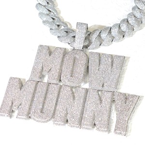 Dijes de Diamante Moissanita VVS con Corte Marquesa, Oro Helado, que Pasan el Test de Diamantes, Letra Personalizada, Estilo Hip Hop, Joyería Fina para Hombre - Product Image 6