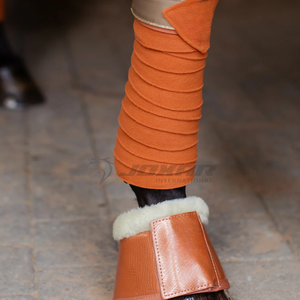 Bottes cloche de cheval en cuir PU de haute qualité imperméables, respirantes et durables avec doublure en polyester teddy pour la compétition d'entraînement - Product Image 3