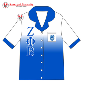 Zeta Phi Beta Sorority Ensemble de pyjama en soie satinée brodée pour femme pour la saison de printemps - Product Image 6