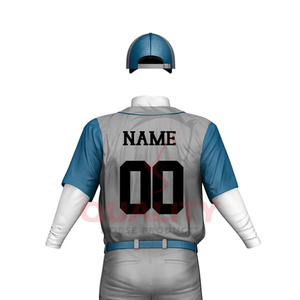 Nouvel ensemble d'uniformes de baseball sublimé personnalisé comprenant un pantalon en jersey de polyester respirant avec logo d'équipe pour les équipes de ligue - Product Image 3