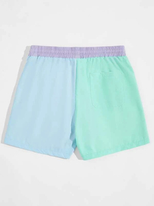 OEM Custom Logo Shiny Nylon Mens Hawaii Shorts Mid Waist Solid Breathable Waterproof Casual <b>Beach</b> Shorts Factory Direct Supply - Product Image 4