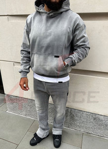 Sweat-shirt à capuche délavé au soleil personnalisé pour hommes, coton 400GSM, tendance, décontracté, pull, OEM, étiquette privée personnalisée, fournisseur d'usine - Product Image 5