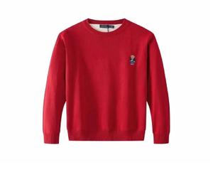 Jersey de algodón puro personalizado sudaderas osito bordado cepillado de punto ropa de invierno 100% algodón al por mayor - Product Image 1