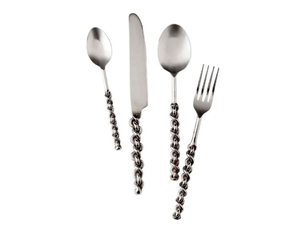 Ensemble de couverts en argent de 5 pièces de qualité supérieure ensemble de couverts de cuisine de conception durable ustensiles à usage quotidien abordables pour la salle à manger à la maison - Product Image 2