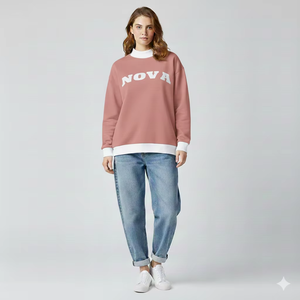 Sweat-shirt oversize en molleton pour femme, style streetwear chic, décontracté, pour tous les jours, coupe ample, mode automne-hiver - Product Image 1
