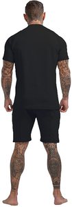 Conjunto Deportivo de Dos Piezas para Hombre con Logotipo Personalizado, Verano, 100% Algodón, Transpirable, Pantalones Cortos y Camiseta, Venta al Por Mayor - Product Image 5