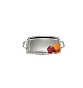 Vaisselle et vaisselle Plateau de service en aluminium coulé avec poignée en aluminium Matériau artisanal Rangement de service disponible à la vente - Product Image 4