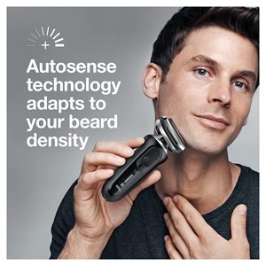 Rasoir électrique sans fil rechargeable pour hommes, système de nettoyage humide/sec IPX7, plusieurs accessoires de coupe pour le visage - Product Image 2