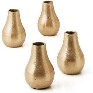 Florero de Color dorado mate fundido de metal, decoración de metal atemporal, florero personalizable, jarrón elegante personalizado para el hogar y la Oficina - Product Image 1