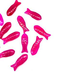 Cuentas de Calcedonia Rosa Intenso Talladas en Forma de Pez, Hechas a Mano, Dijes de Pez Sueltos, 30x10 MM - Product Image 3