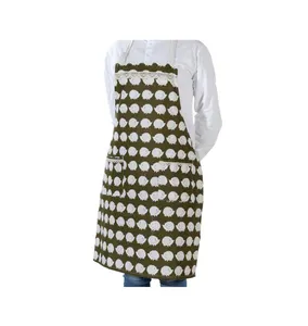 100% Cotton Breathable Customized Size High Quality Kitchen Aprons/ Designer Bib Apron/ Knee Length Aprons from Indian Supplier.