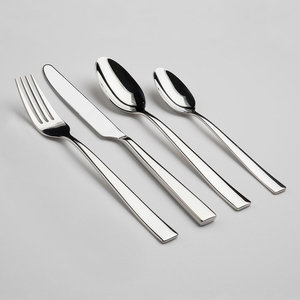 Ensemble de couverts en argent en acier inoxydable créatif simple avec poignée royale pour la maison et les hôtels ensembles de couverts de table - Product Image 3