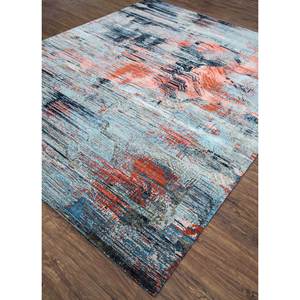 Alfombra Kavi Azul de Lana y Seda de Bambú Anudada a Mano Unstring Srb(714) con Patrón Abstracto para Uso Doméstico - Product Image 2