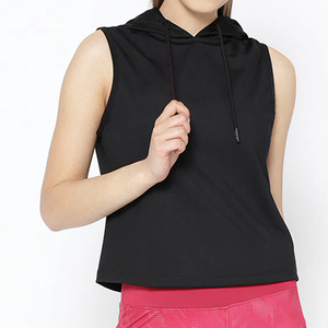 Camiseta sin Mangas con Capucha, Estilo Nuevo, Color Negro, Ropa Deportiva Informal para Fitness y Estilo Urbano - Product Image 3