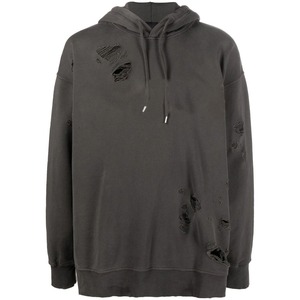 हेवीवेट फ्रेंच टेरी स्ट्रीटवियर विंटेज स्टोन एसिड धोया गया परेशान हुडी पीड़ित पैच हुडी - Product Image 2