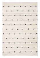 Tapis CRISTA doux soyeux lisse Shaggy tapis fait à la machine points d'étoile de mer brodé imprimé coton antidérapant tache tapis ensembles
