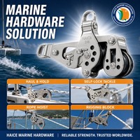 Câble métallique marin en acier inoxydable 316, 6 mm, bloc de navigation à roulement à billes, poulie triple pivotante en nylon, accessoires de quincaillerie pour yacht et bateau
