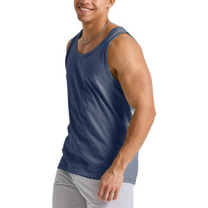 Débardeur personnalisé pour hommes en coton respirant sans manches OEM pour l'été, pour vêtements de fitness, vêtements de sport avec logo, pour les promotions de marque privée - Product Image 1