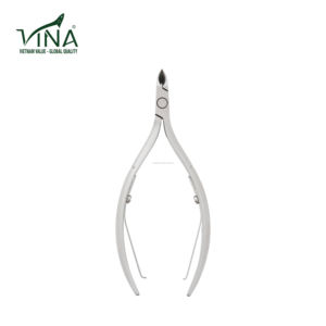 Pince à cuticules en acier inoxydable gris VNC-06 Vina poignée droite pour manucure pédicure soins de salon - Product Image 3
