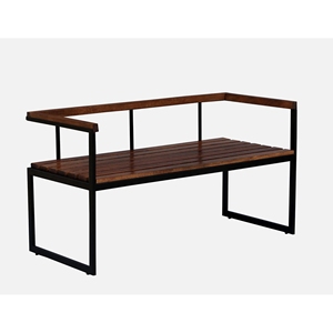 Buckley Stylish Traditional Home Furniture Black Metal <b>Settee</b> with Adjustable Design <b>for</b> Living Room - Product Image 3