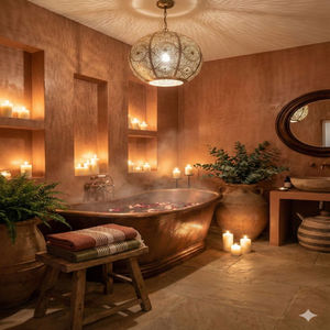 Kit de Regalo para Spa Hammam Marroquí |   Jabón Negro, Guante Kessa, Arcilla Ghassoul, Aceite de Argán, Agua de Rosas, Paquete de Exfoliación, Set Spa Deluxe Pro - Product Image 1