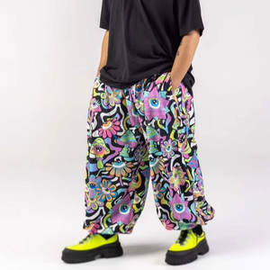 Trendy All-Over Print <b>Trousers</b> With Adjustable Waist And Relaxed Fit Durable Sublimation <b>Trousers</b> - Product Image 2