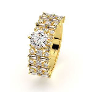 2023 recién llegados 10K Real Gold & CZ Stone Anillo de mujer Trending Party Jewelry del fabricante de Vietnam - Product Image 1
