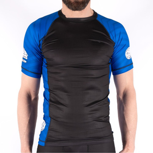 Unisex Short Sleeve Compression Shirt Quick Dry BJJ <b>Rash</b> <b>Guard</b> with Sun Screen Protection Best Quality Printed for Men <b>Women</b> - Product Image 4